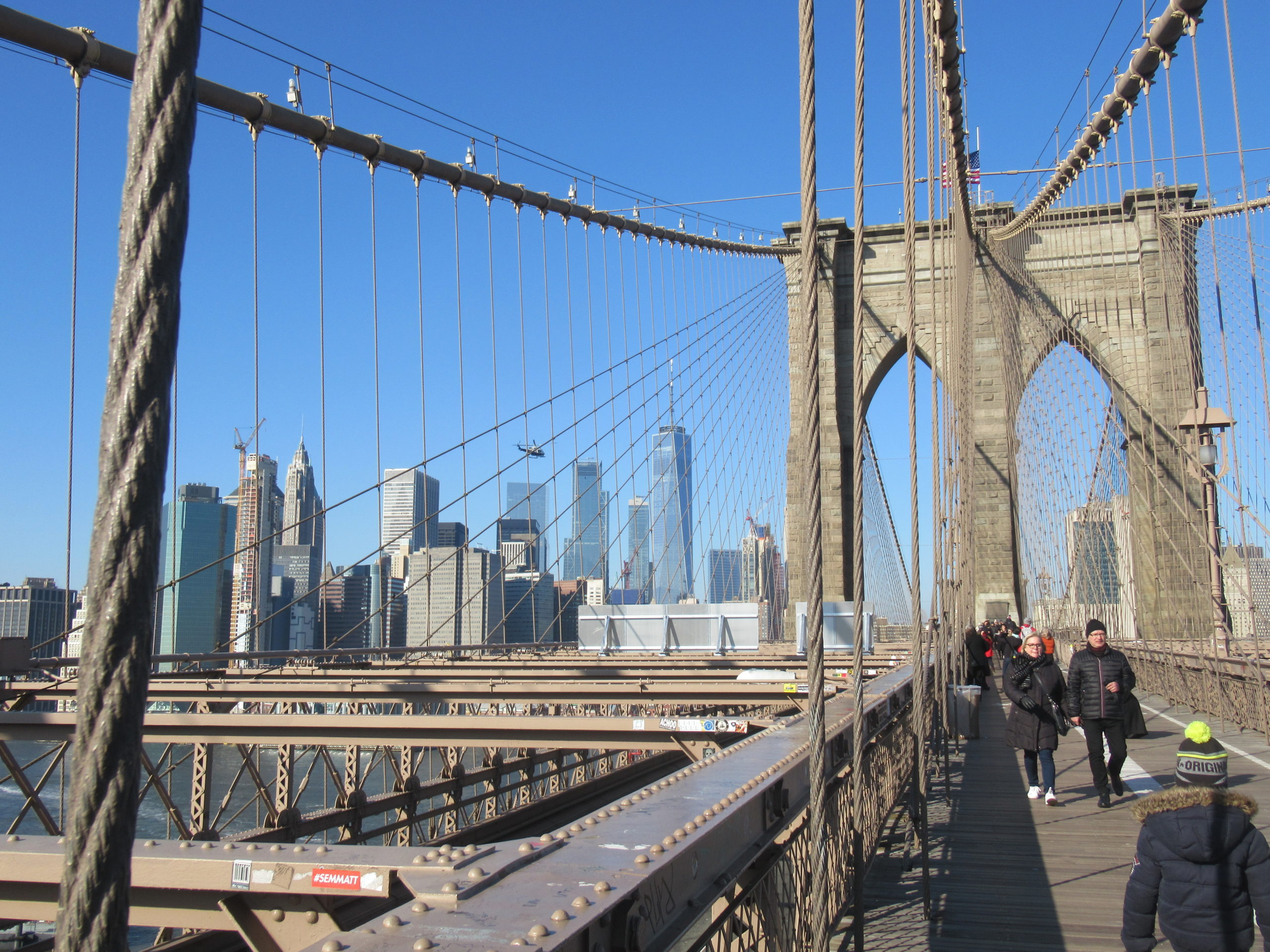 Traversée du pont de Brooklyn - visiter New York avec des enfants